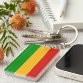 Porte-clés COULEURS RASTAFARI + vos idées (Devant droit)