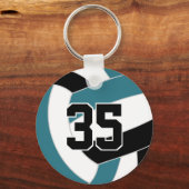Porte-clés Couleurs turquoises de l'équipe de volley-ball noi (Recto)