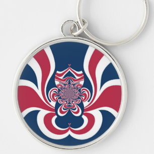 Porte-clés Couleurs Unies : Motif Mondial Coloré