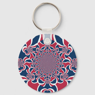 Porte-clés Couleurs Unies : Motif Mondial Coloré