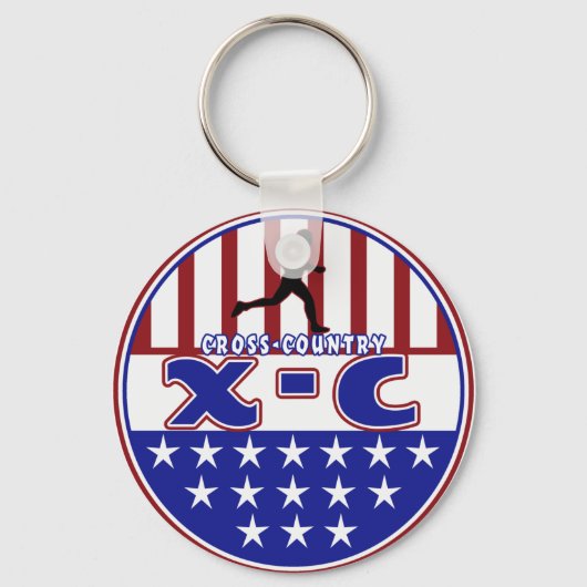 PORTE-CLÉS COULEURS XC CROSS PATRIOTIC USA (Recto)