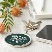 Porte-clés Country Club Nom Tennis Team Green Custom (Côté)