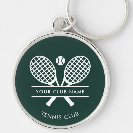 Porte-clés Country Club Nom Tennis Team Green Custom (Devant)