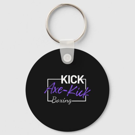 Porte-clés Coup de pied de hache de kickboxing (Recto)
