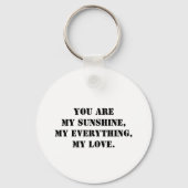 Porte-clés Coupe Black White Word Art Cloud Nom du coeur Pers (Verso)