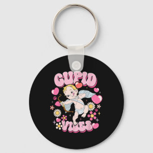 Porte-clés Coupe Cupidon Groovy Saint-Valentin Vibes Bonne Sa
