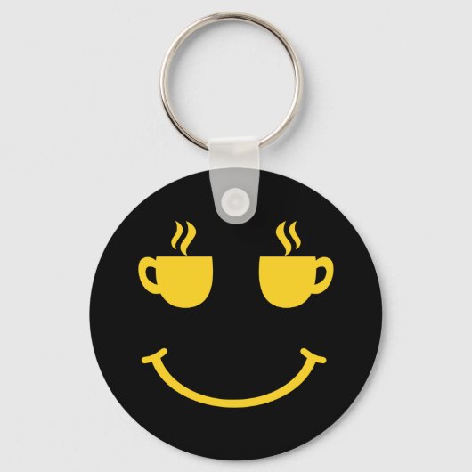 Porte-clés Coupe de café sourire (Recto)