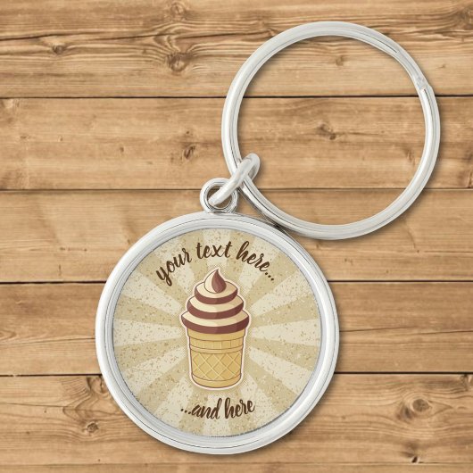 Porte-clés Coupe de glace deux saveurs