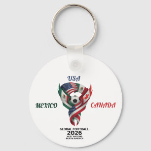 Porte-clés Coupe du Monde de Football 2026 Mexiq