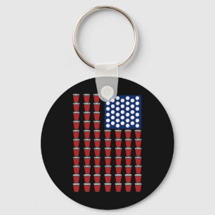 Porte-clés Coupe Solo Rouge Tendance 4 Juillet Beer Pong Drap