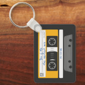 Porte-clés Couple Anniversaire 80's Vintage cassette (Recto)