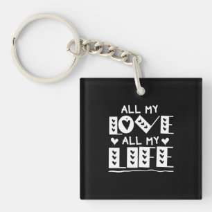 Porte-clés Couple Art All My Love All My Life