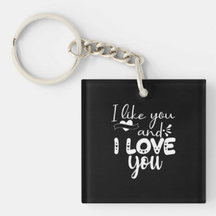 Porte-clés Couple Art Je T'Aime Et Je T'Aime