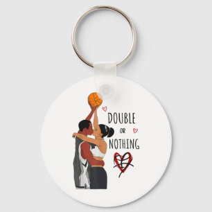 Porte-clés Couple Black Sketll Movies I Love You Carte Histor