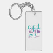 Porte-clés Couple Cadeau Cupid M'A Fait Le Faire (Devant gauche)