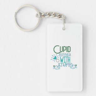 Porte-clés Couple Cadeau Rhymes Cupides Avec Stupide