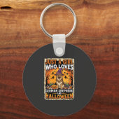 Porte-clés Couple de chiens Boxer Joyeuse Saint-Valentin (Recto)