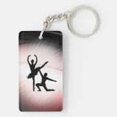 Porte-clés Couple de danse de ballet accent rose (Dos)