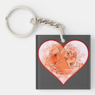 Porte-clés Couple de poissons