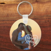 Porte-clés Couple Love Heart Photo Names (Verso)
