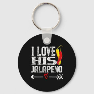 Porte-clés Couple Mexicain Cinco De Mayo J'Aime Son Jalapeno