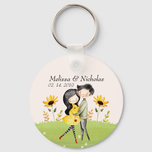 Porte-clés Couple mignon (Verso)