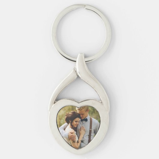 Porte-clés Couple Photo Heart Keychain (Devant)