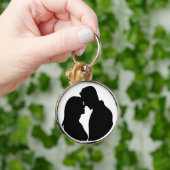 PORTE-CLÉS COUPLE ROMANTIQUE SILHOUETTE (Main)