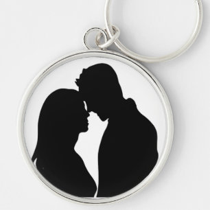 PORTE-CLÉS COUPLE ROMANTIQUE SILHOUETTE