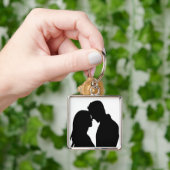 PORTE-CLÉS COUPLE ROMANTIQUE SILHOUETTE (main)