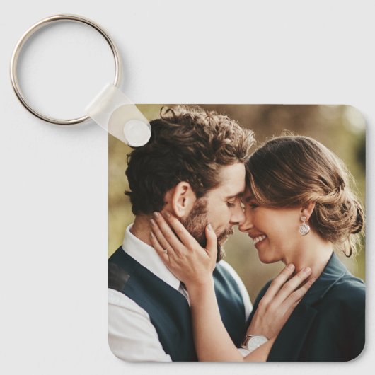 Porte-clés Couple Vow écriture manuscrite Script moderne Phot (Recto)