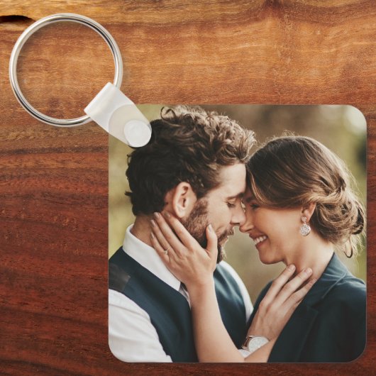 Porte-clés Couple Vow écriture manuscrite Script moderne Phot (Recto)