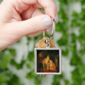 Porte-clés Couples comptant l'argent par la lueur d'une (main)