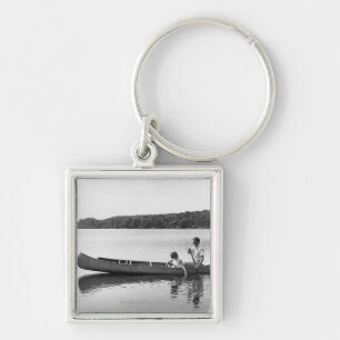 Porte-clés Couples dans un canoë