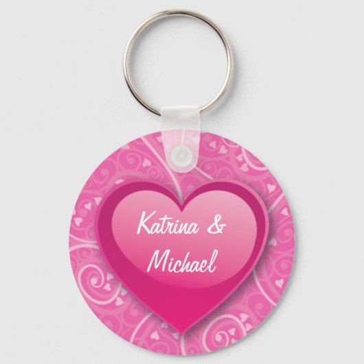 Porte-clés Couples Heart Keychain (Recto)