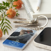 Porte-clés Couples personnalisés Photo Initiales de la Ancre  (Devant droit)