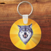 Porte-clés Courage Wolf Conseil Animal Internet Mème (Recto)