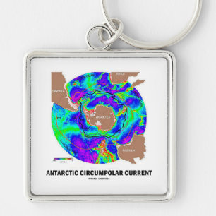 Porte-clés Courant circompolaire antarctique (carte actuelle