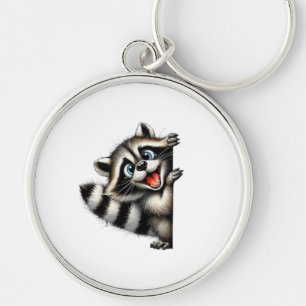Porte-clés Courbe de Noël adorable Raccoon - Gif de Noël mign