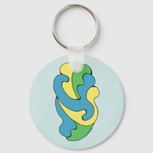 Porte-clés Courbes d'insertion (Jaune, Bleu, Vert)
