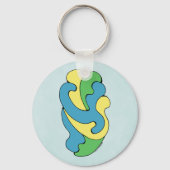 Porte-clés Courbes d'insertion (Jaune, Bleu, Vert) (Verso)