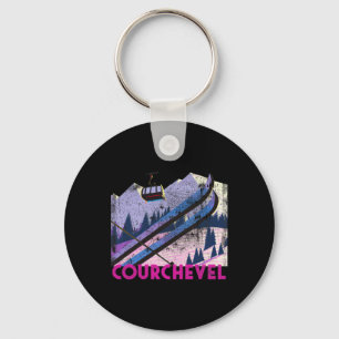 Porte-clés Courchevel Ski - Ski de Courchevel de style vintag