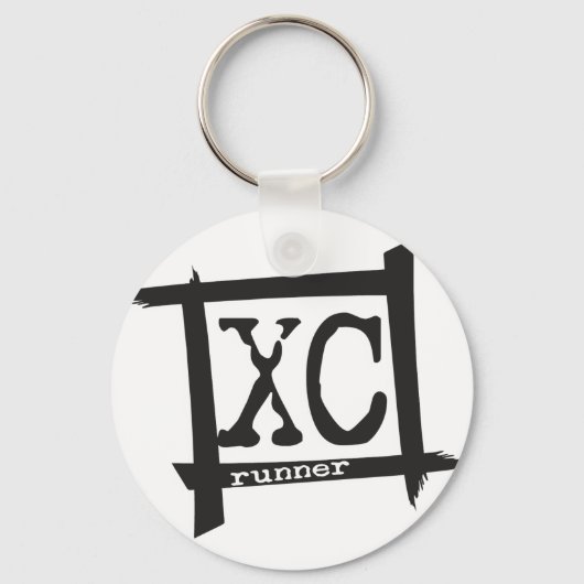 Porte-clés Coureur XC cross-country (Recto)
