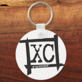 Porte-clés Coureur XC cross-country (Recto)