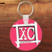 Porte-clés Coureur XC cross-country (Recto)