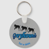 Porte-clés Courir des chiens de Greyhound Personnalisé (Recto)