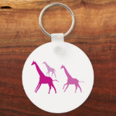 Porte-clés Courir des girafes (violet) (Recto)