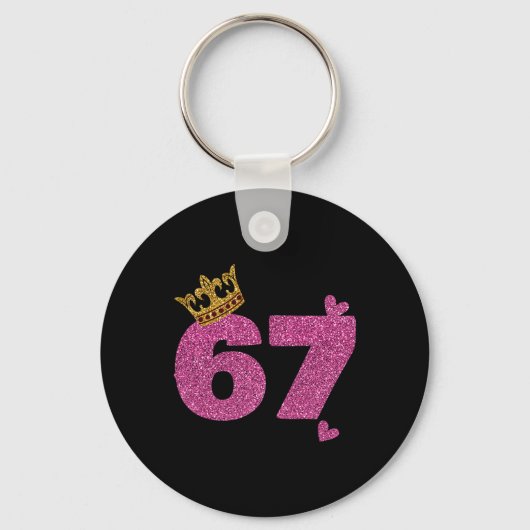 Porte-clés Couronne 67e anniversaire 67 ans (Recto)