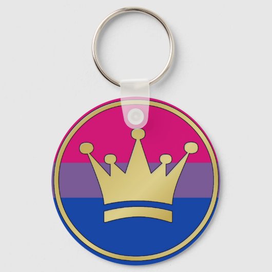 Porte-clés Couronne de fierté bisexuelle (Recto)