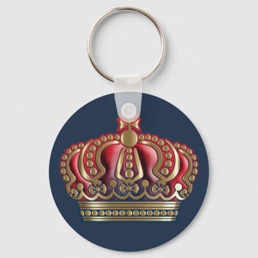 Porte-clés Couronne de la Croix Royale - Bleu Or (Recto)